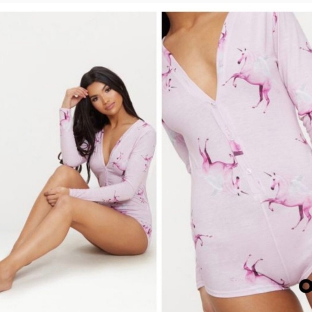 Pretty little things xs unicorn one piece pajama